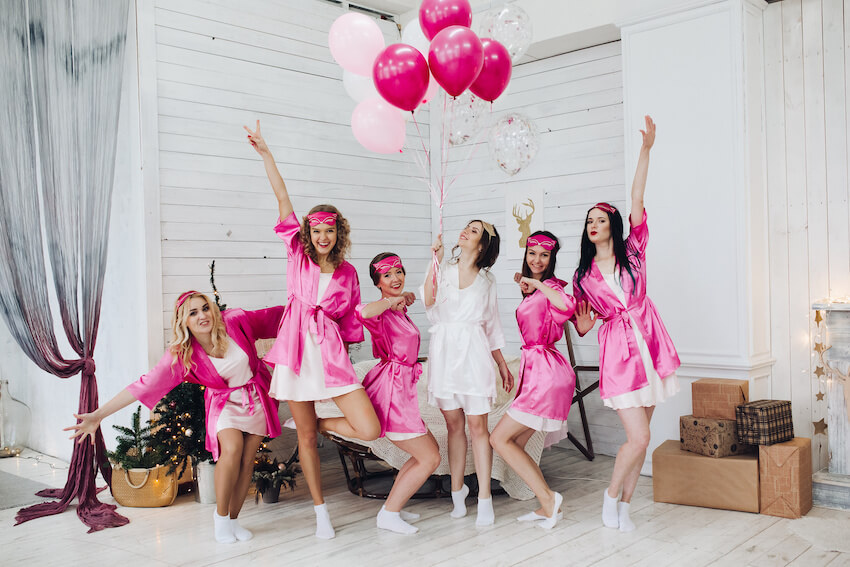 Group of women in a bridal shower party