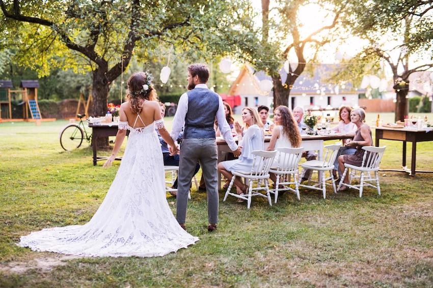 Micro Wedding: married couple standing