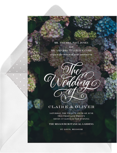 Hydrangeas Wedding Invitation