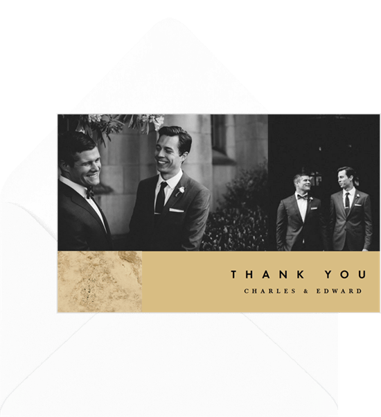 questions to ask wedding photographer: Chic Minimalist Thank You Note by Greenvelope