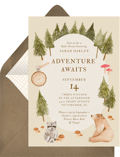 Woodland charm invitation