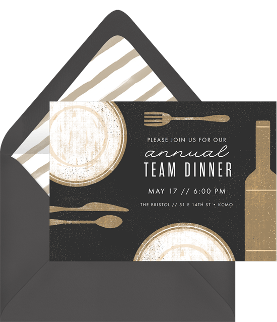 Retro Placesetting Invitation by Greenvelope