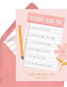 Mother's Day card ideas: The Reasons Why Card