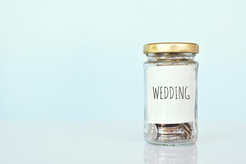 Wedding budget: Coins inside closed jar