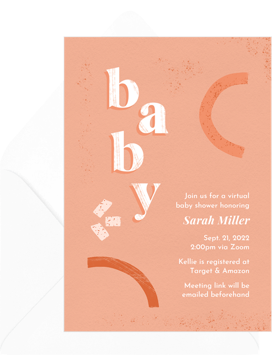 Abstract Boho Baby Invitation by Greenvelope