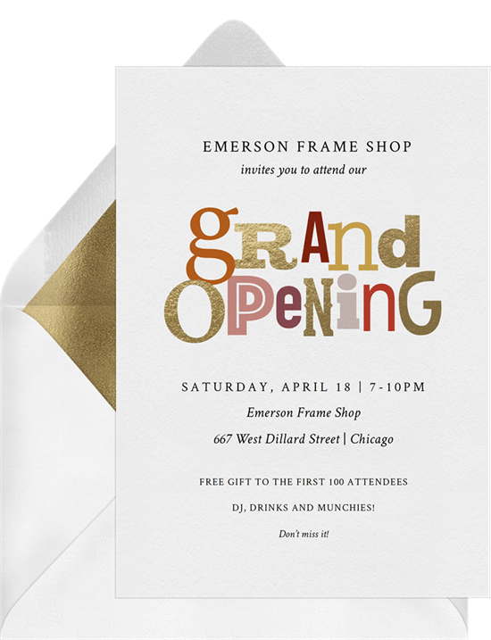 Grand Opening Event Invitation Aldisastr