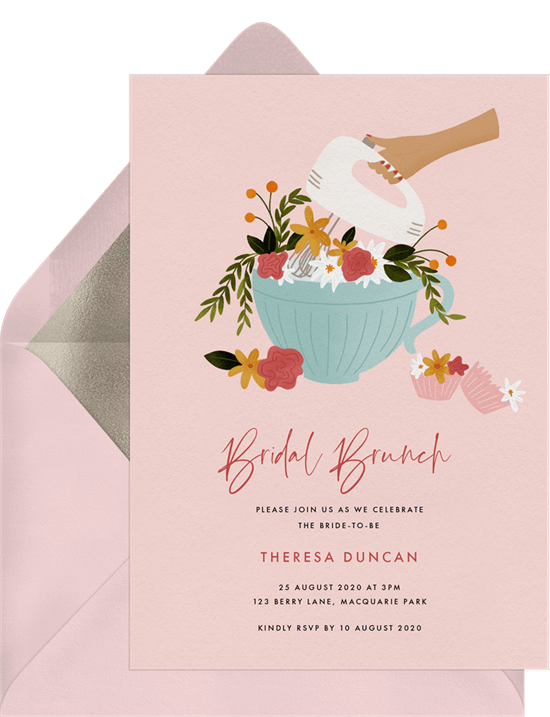 bridal shower gifts: Floral Mixer Invitation by Greenvelope