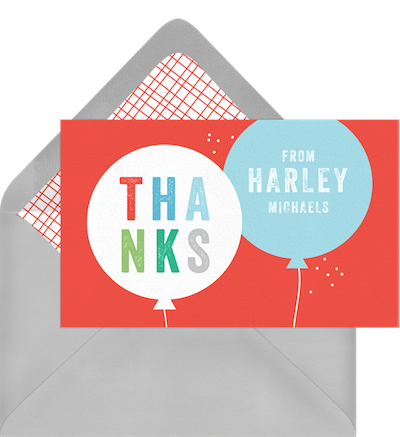 Thank You Notes for a Birthday Gift 