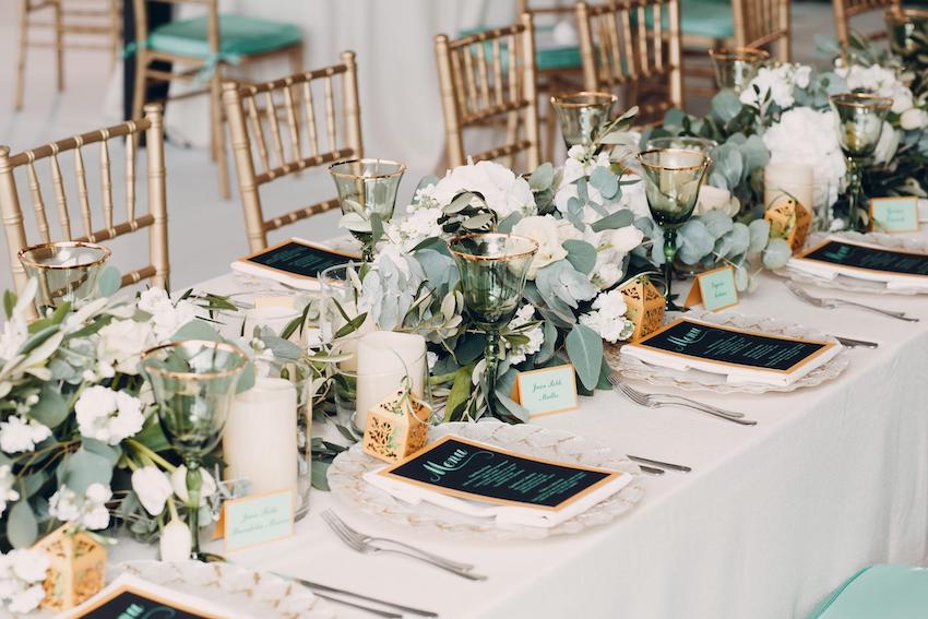 Wedding budget: Wedding reception table setup