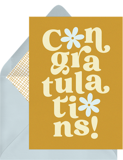 congratulations on your new job: Blooming Congratulations Card