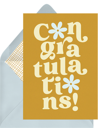 congratulations on your new job: Blooming Congratulations Card