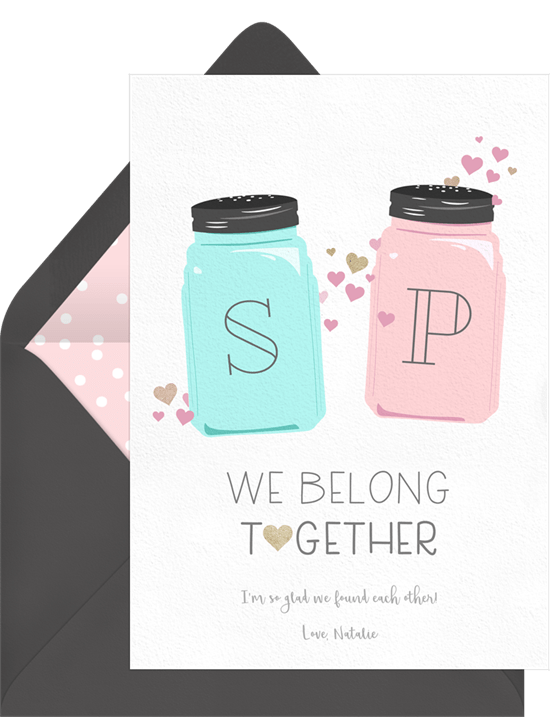Valentines Day quotes: We Belong Together Card by Greenvelope