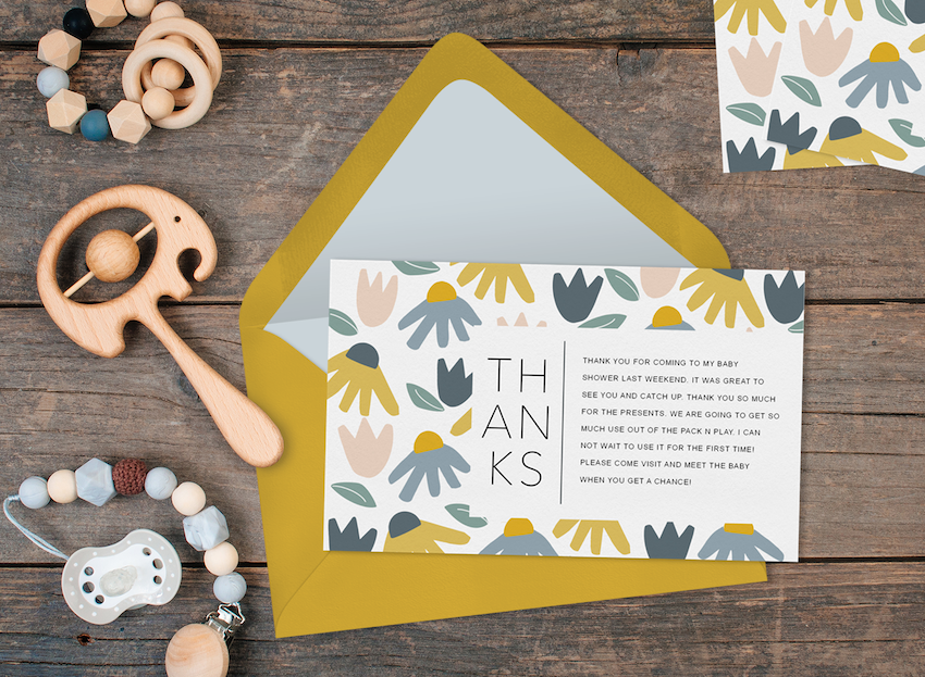 Sweet And Thoughtful Baby Shower Thank You Card Wording Ideas