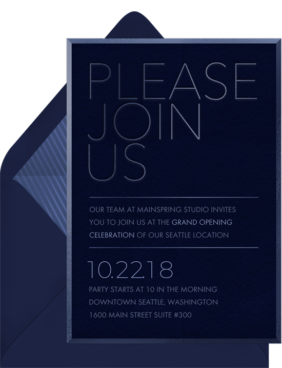 grand opening invitation wording