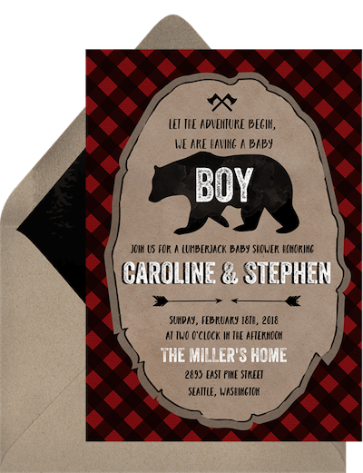 Little lumberjack invitation