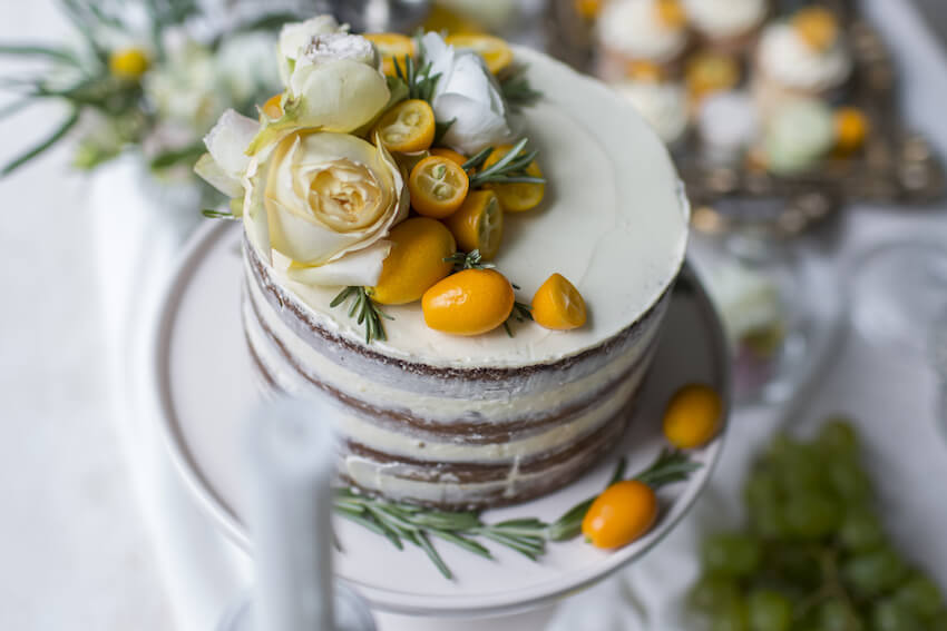 Lemon wedding cake