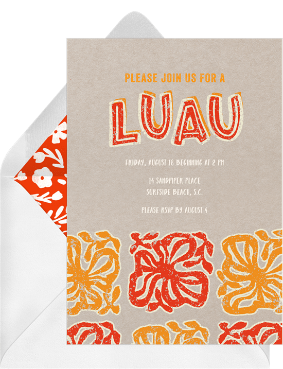 luau party: Luau Stamp Invitation from Greenvelope