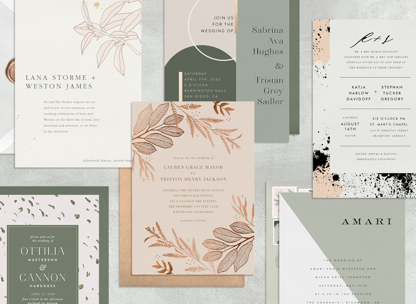 modern wedding invitations