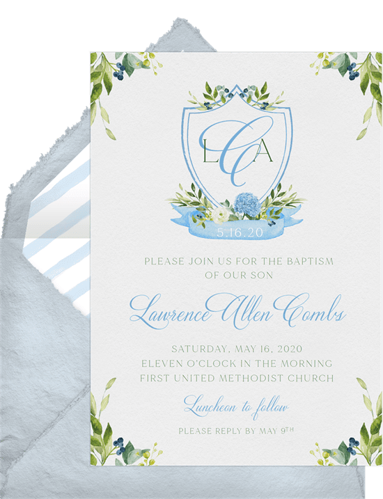 20 Christening Invitations with own Photo and Text 