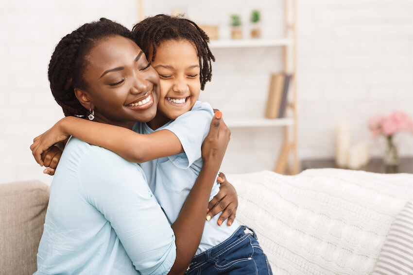 Mothers day ideas: mother and daughter hugging each other