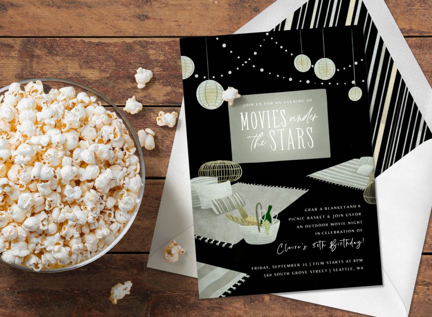 outdoor movie night invitation from Greenvelope