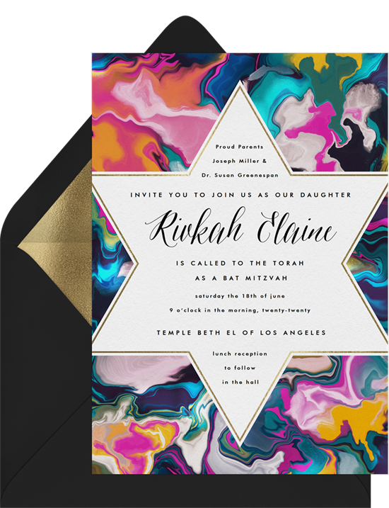 Bat Mitzvah Invitations: Etiquette, Wording, and Guest Lists - STATIONERS