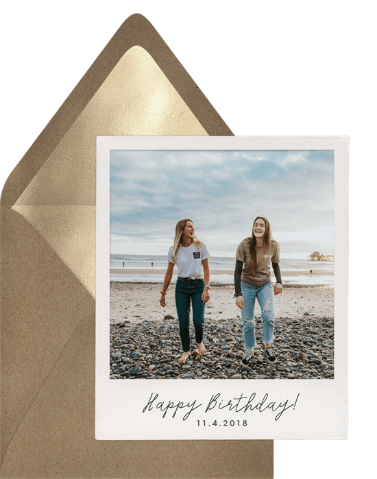 Happy birthday ecard: Polaroid Celebration