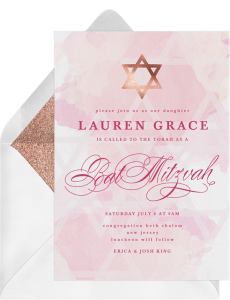 Bat Mitzvah Invitations: Etiquette, Wording, and Guest Lists - STATIONERS