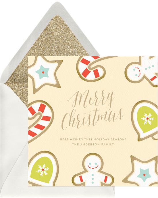 The unique Christmas card design: Cute Christmas Cookies from Greenvelope