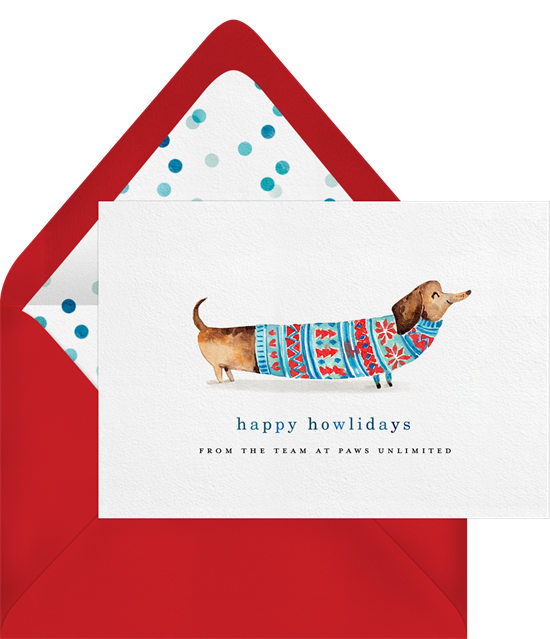 Happy Howlidays business holiday cards from Greenvelope