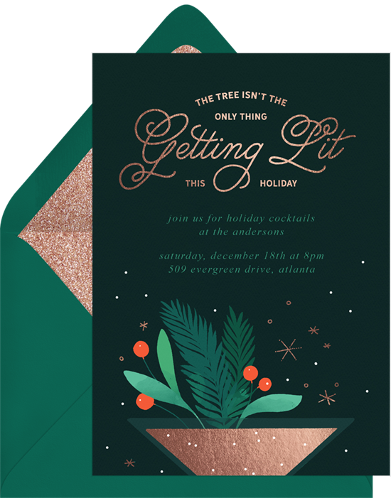 Getting Lit: Christmas party invitations