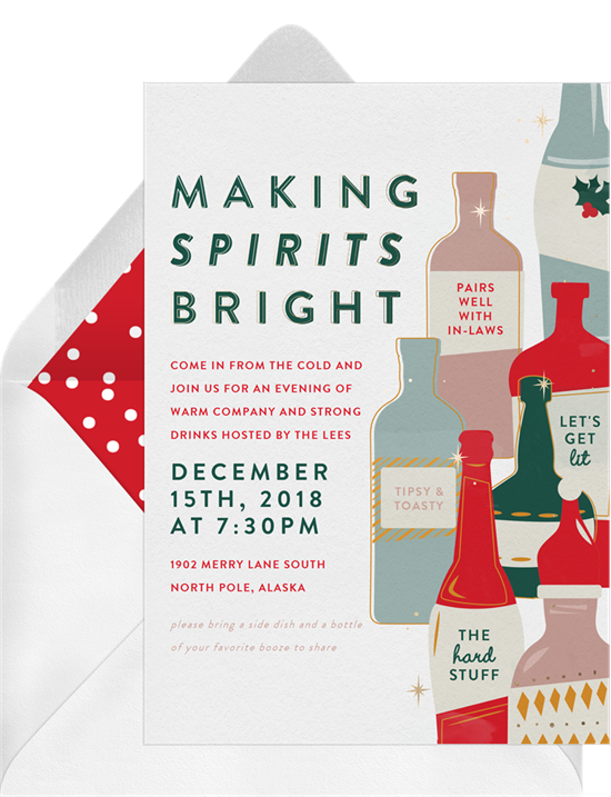 Making spirits bright: Christmas party invitations
