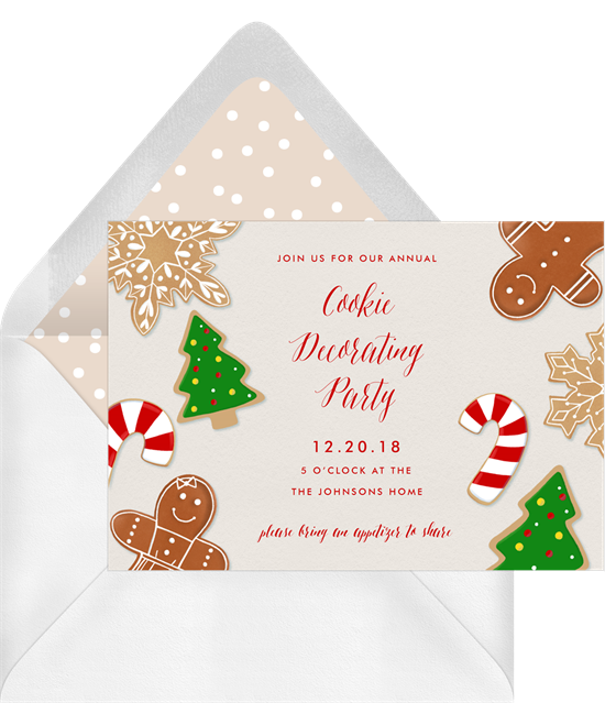 Cookie Decorating Party: Christmas party invitations