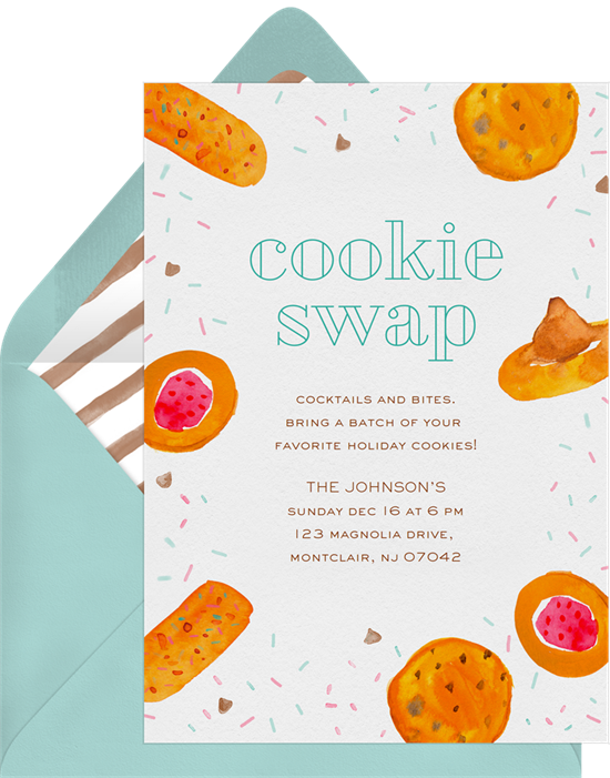 Cookie Swap: Christmas party invitations