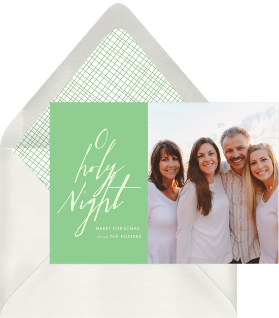 Christmas card ideas: Oh Holy Night Card from Greenvelope