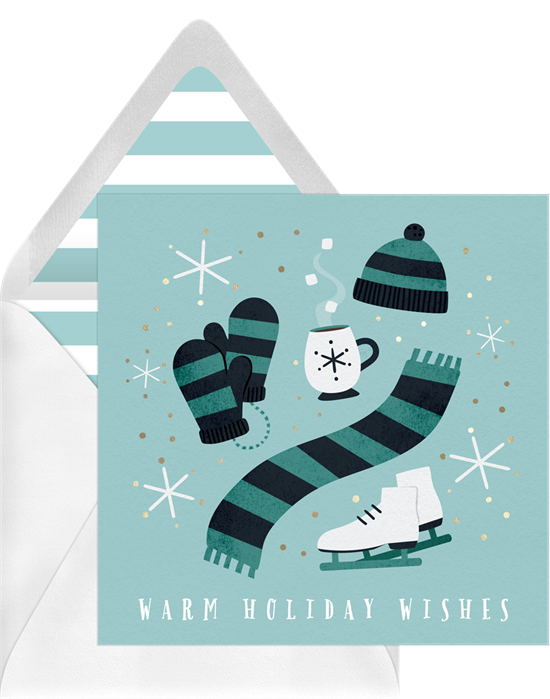 Christmas card ideas: Snow Day Classics Card from Greenvelope