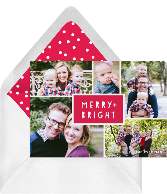 Christmas card ideas: Merry Montage Card from Greenvelope