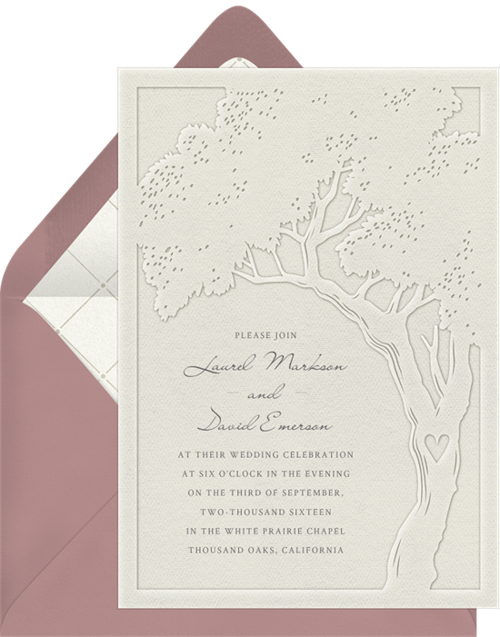 Tree of Life Rustic Wedding Invitations from Greenvelope