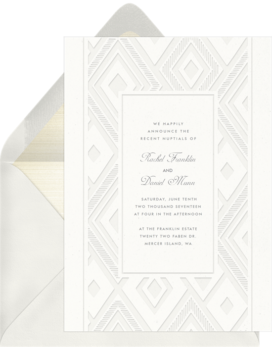 Wedding invitation ideas: an online laser-cut invitation design
