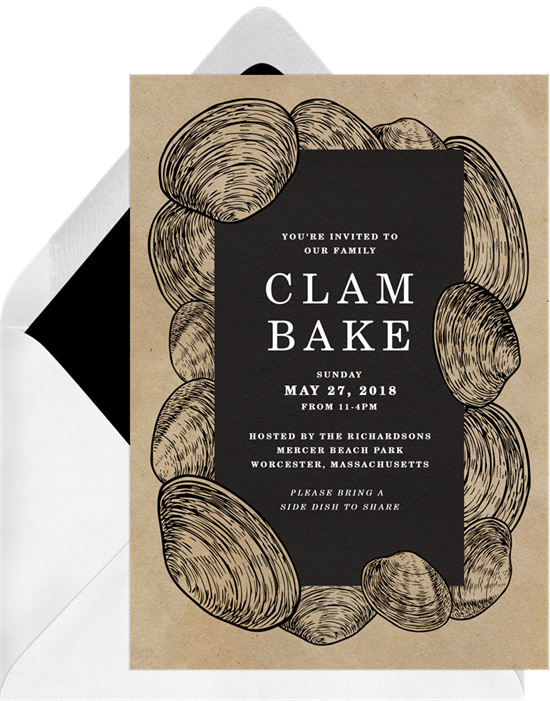 Nautical Clams Family Reunion Invitations from Greenvelope