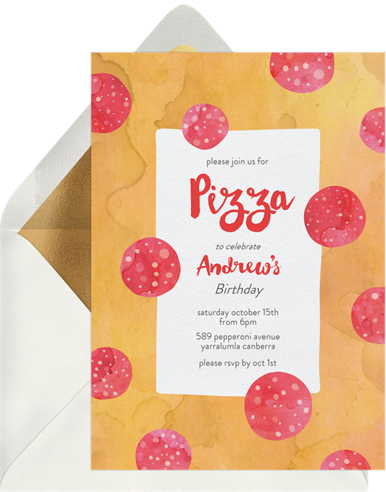 A way to make your Valentine's Day card funny: A pizza party card turned into a valentine's day card with a "pizza my heart" pun