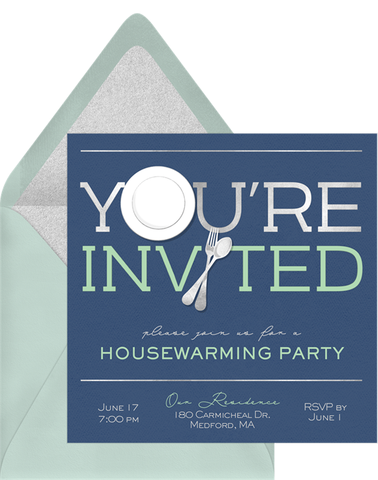 You're Invited housewarming party invitations from Greenvelope