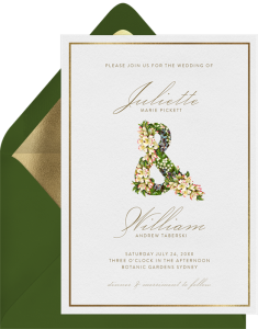 All-in-One Wedding Invitations Make Wedding Planning a Cinch