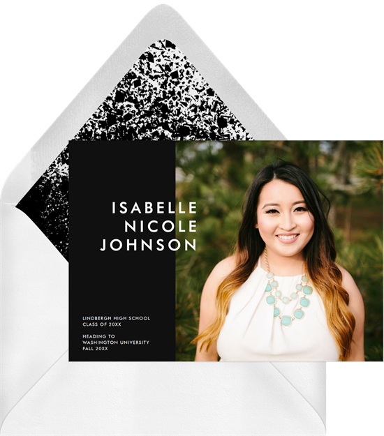 Simple Modern Grad college graduation announcements from Greenvelope