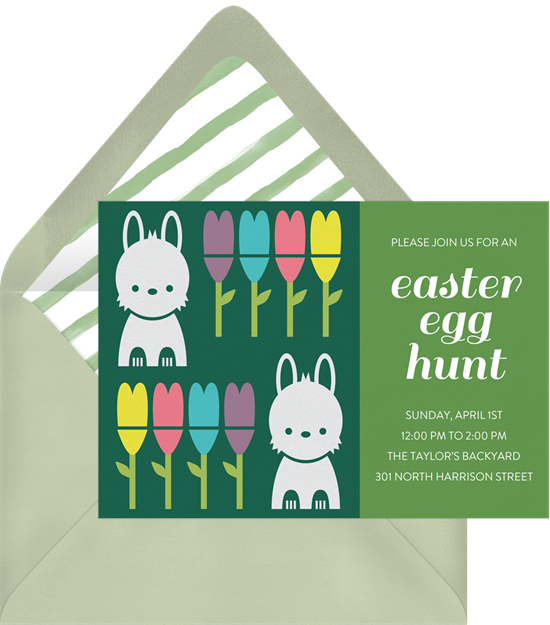 A Spring Bunnies card perfect for cute Easter card messages
