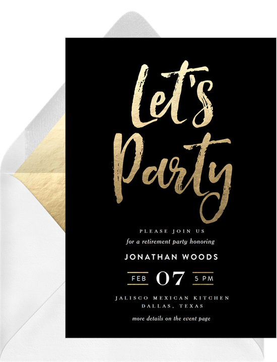 Chic Party invitations from Greenvelope