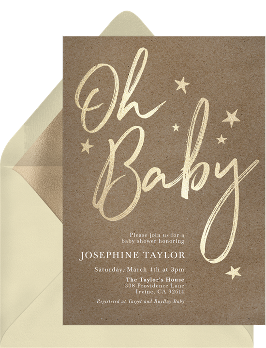 Boho Baby baby shower invitations for girls