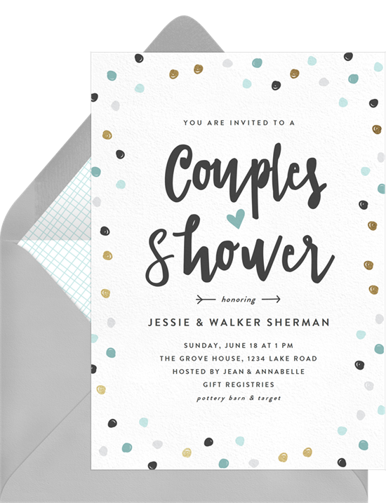 Couple's Confetti invitations from Greenvelope