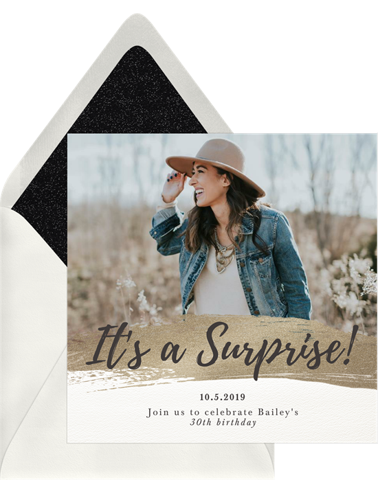 It's a Surprise! Party Invitations from Greenvelope
