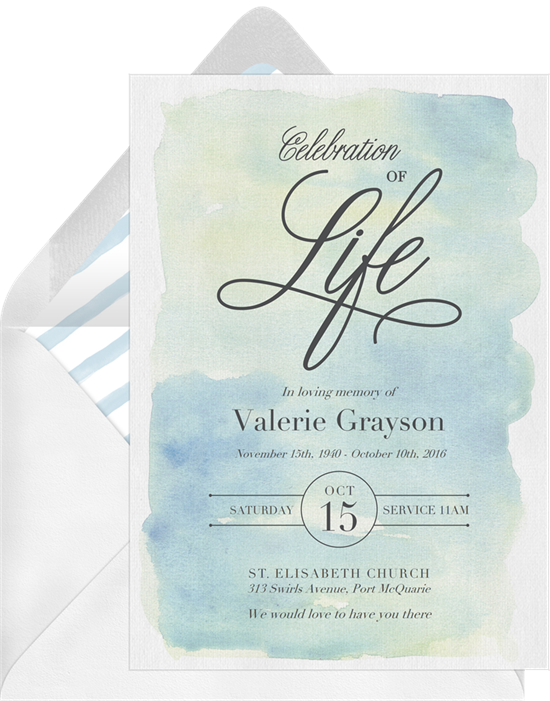 Celebrate Life Celebration of Life Invitations